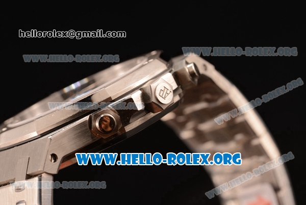 Audemars Piguet Royal Oak Chronograph Miyota OS10 Quartz Steel Case with White Dial and Steel Bracelet - Click Image to Close